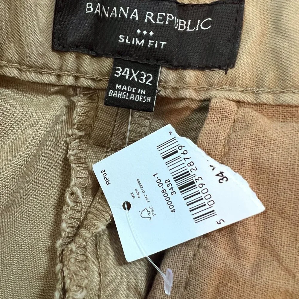 New Banana Republic Slim Fit Lived-In Chino 34x32